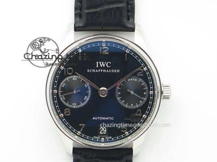 MIROTIME 0403 Unique Portuguese IW3714 Diam ZF V2 1:1 Best Edition Gray Dial On Brown Leather Strap A79350 (Slim Movement) 7250